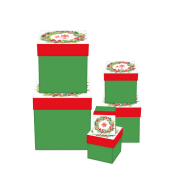 Weihnachtlicher Geschenkkarton Aquarellkranz