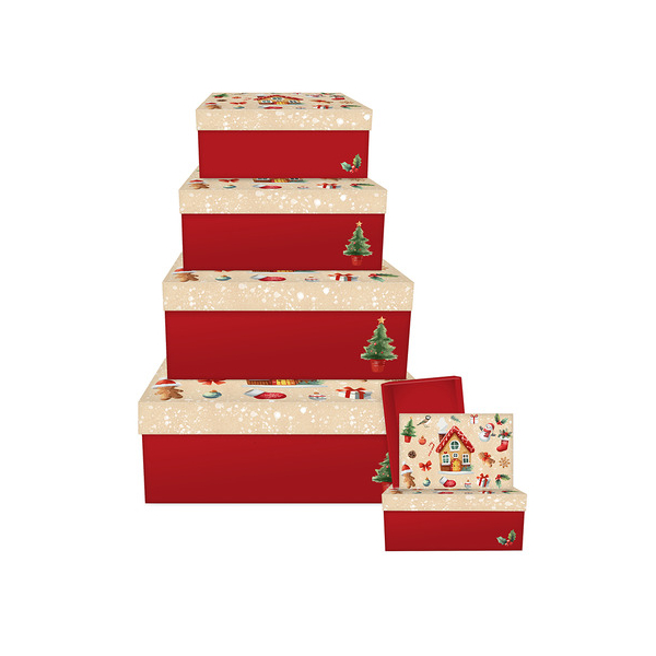 4014995685452 - Weihnachtlicher Geschenkkarton My little House 4014995685452 Braun und Company