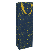 Weihnachtlicher Flaschentragetasche Sterne d.blau