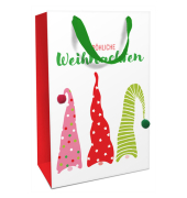 Weihnachtlicher Geschenktragetasche  Wichtelmützen
