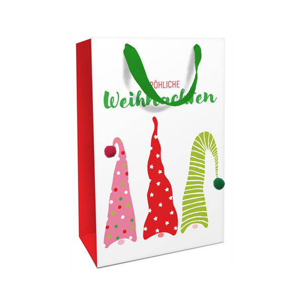 8 Stück Braun und Company Weihnachtlicher Geschenktragetasche  Wichtelmützen 4014995844613 Braun und Company