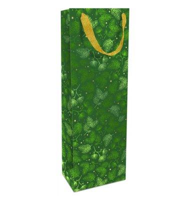 Geschenktasche 1694-25608 X-Mas Twigs, Weihnachten, mit Trageband, &bdquo;Forest&ldquo;, 12cm x 36cm