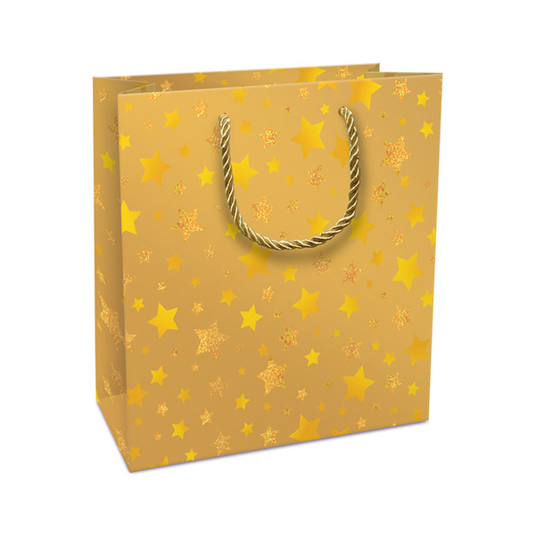 8 Stück Braun und Company Weihnachtlicher Geschenktragetasche Sternchen gold 4014995844736 Braun und Company