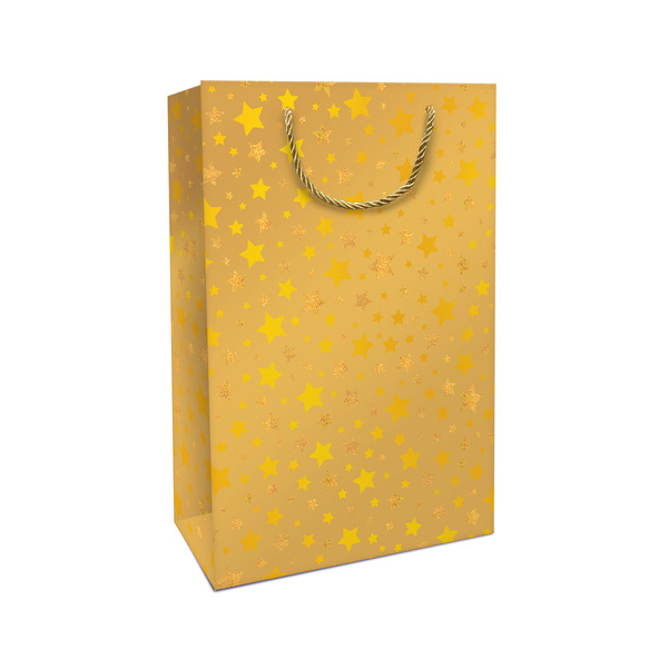 8 Stück Braun und Company Weihnachtlicher Geschenktragetasche Sternchen gold 4014995844743 Braun und Company