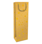 Weihnachtlicher Flaschentragetasche Sternchen gold