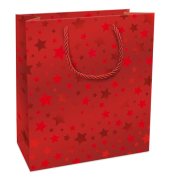 Weihnachtlicher Geschenktragetasche Sternchen rot