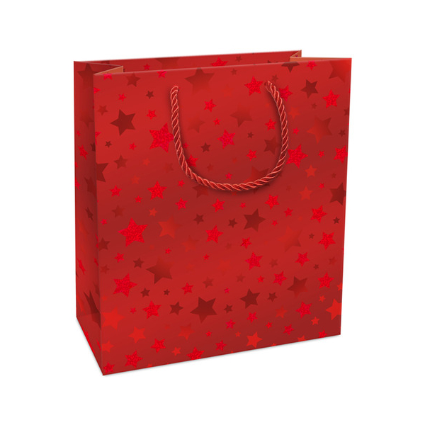 8 Stück Braun und Company Weihnachtlicher Geschenktragetasche Sternchen rot 4014995844774 Braun und Company