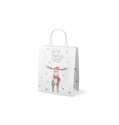 Weihnachtlicher Geschenktragetasche Elch