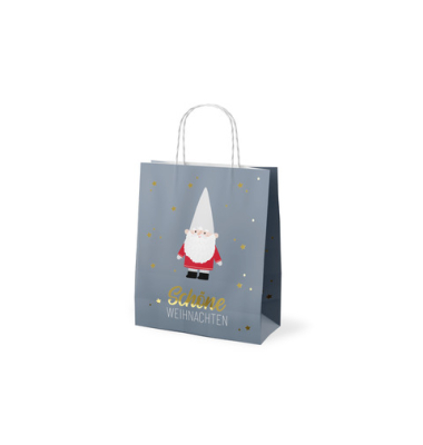 Geschenktasche 991164 F&uuml;r Dich, Weihnachten, mit Tragekordel, Zwerg / Sch&ouml;ne Weihnachten, 20cm x 24cm