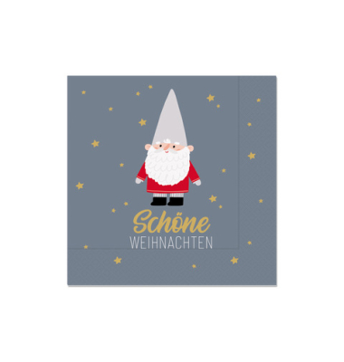 Weihnachtlicher Zelltuchserviette Zwerg