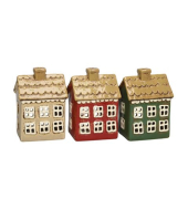 Windlicht 652170000995 Haus farbig sortiert 17,5x10x19,5cm 