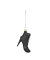 Weihnachtlicher  Behang Damenstiefel schwarz
