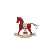 Weihnachtlicher Figur Schaukelpferd rot