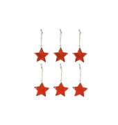 Weihnachtlicher  Behang Stern Holz 6ST