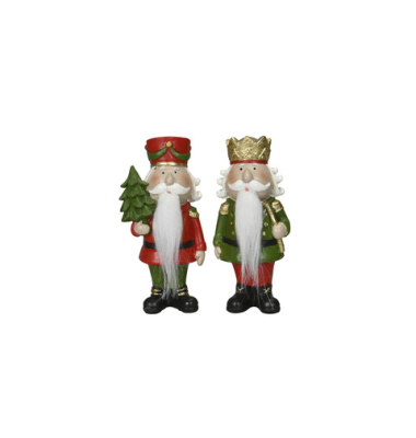 Weihnachtlicher Figur Nussknacker rot-gr&uuml;n sort.