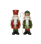 Weihnachtlicher Figur Nussknacker rot-grün sort.