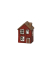 Windlicht 670811000439 Haus rot/braun 8x6x11cm 