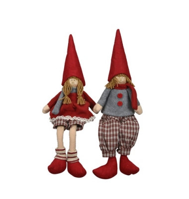 Weihnachtlsfigur Wichtel als Kantenhocker sortiert