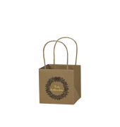 Geschenktasche 671004012707, Weihnachten, mit Tragehenkel, Weihnachtskranz, 12cm x 12cm