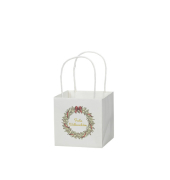 Weihnachtlicher Geschenktragetasche Kranz weiß