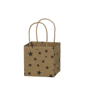 Geschenktasche 671008010833, Weihnachten, mit Tragehenkel, Sterne, 10,5cm x 10,5cm