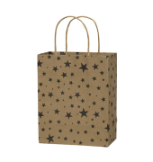 Geschenktasche 671009025833, Weihnachten, mit Tragehenkel, Sterne, 25cm x 20cm