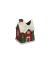 Weihnachtlicher Kerzenhalter Haus rot-weiß