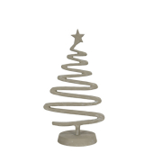Weihnachtsbaum mit Stern Aluminium creme