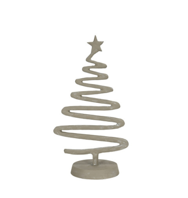 Weihnachtsbaum mit Stern Aluminium creme