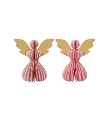 Weihnachtlicher Figur Wabe Engel rosa sortiert