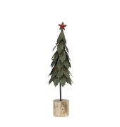 Weihnachtlicher Deko Tanne Eisen grün rot