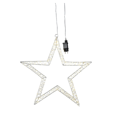 Weihnachtlicher Deko Leuchte LED Eisen silber