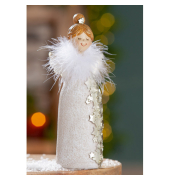 Weihnachtlicher Engel Stern creme