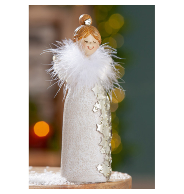 Weihnachtlicher Engel Stern creme