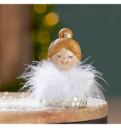 Weihnachtlicher Engel Stern creme