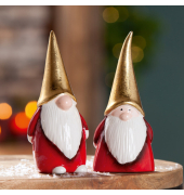 Weihnachtlicher Figur Santa Keramik rot sortiert