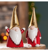Weihnachtlicher Figur Santa Keramik  rot sortiert