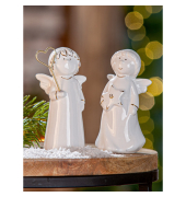 Weihnachtlicher Engel Porzellan weiß sortiert