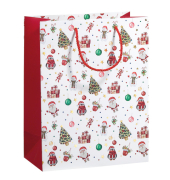 Weihnachtlicher Geschenktragetasche Kind buntrot