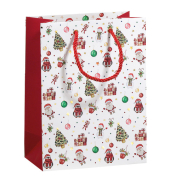 Weihnachtlicher Geschenktragetasche Kind buntrot