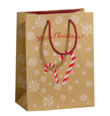 Weihnachtlicher Geschenktragetasche Kraftpapier