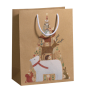 Weihnachtlicher Geschenktragetasche Kind natur