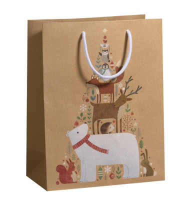 Weihnachtlicher Geschenktragetasche Kind natur