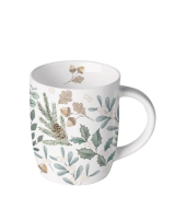 Weihnachtlicher Kaffeebecher 0,2l Blättern