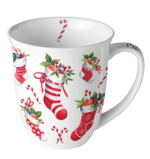 Weihnachtlicher Kaffeebecher 0,4l Strümpfe