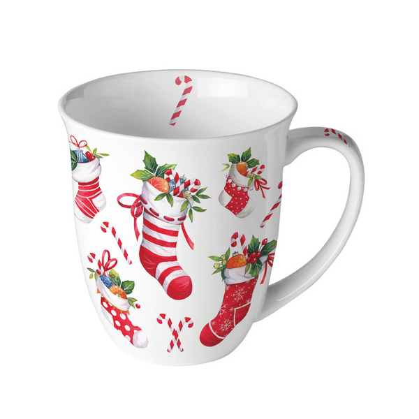 8712159209266 - Weihnachtlicher Kaffeebecher 04l Strümpfe 8712159209266 Ambiente