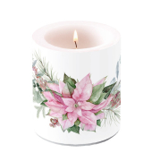 Weihnachtlicher Kerze 10cm Weihnachtsstern rosa
