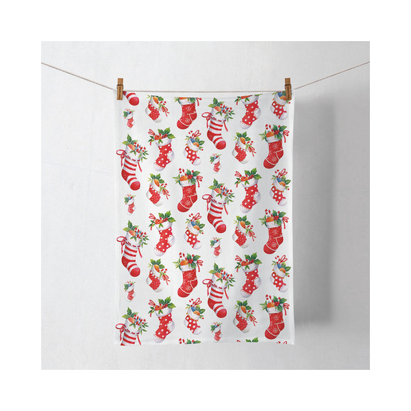 8712159209686 - Weihnachtlicher Geschirrtuch 50x70cm Strümpfe 8712159209686 Ambiente