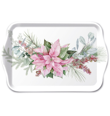 Weihnachtlicher Tablett 13x21cm Weihnachtsstern