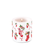 Weihnachtlicher Kerze 9cm Weihnachtsstrümpfe